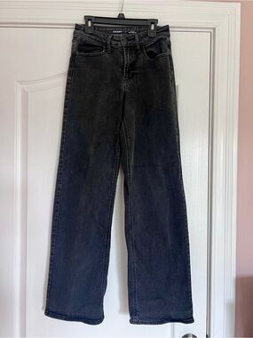 Old Navy Black Wide-Leg High-Rise Jeans